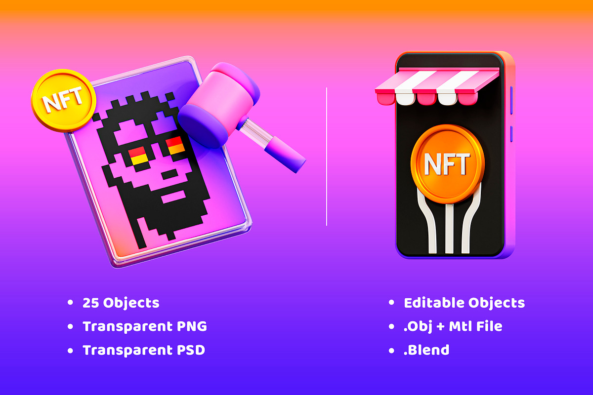 3D NFT Icon, an Object 3D Model by Monstersvisual (Photo 4 of 6)