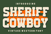Sheriff Cowboy Western font, a Slab Serif Font by Fourteen Letter (Thumbnail 1 of 7)