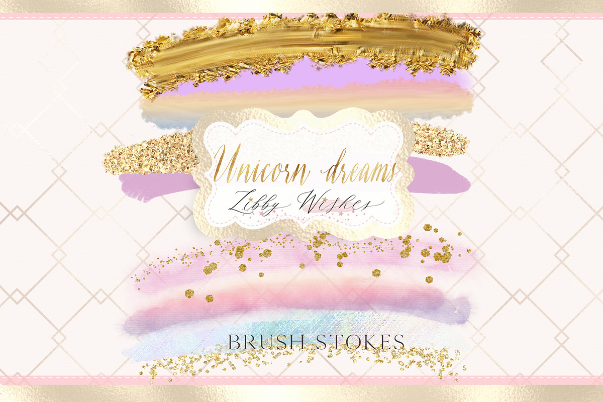 Brush stokes Unicorn dreams, an Illustration by Libby Wishes (Photo 1 of 3)