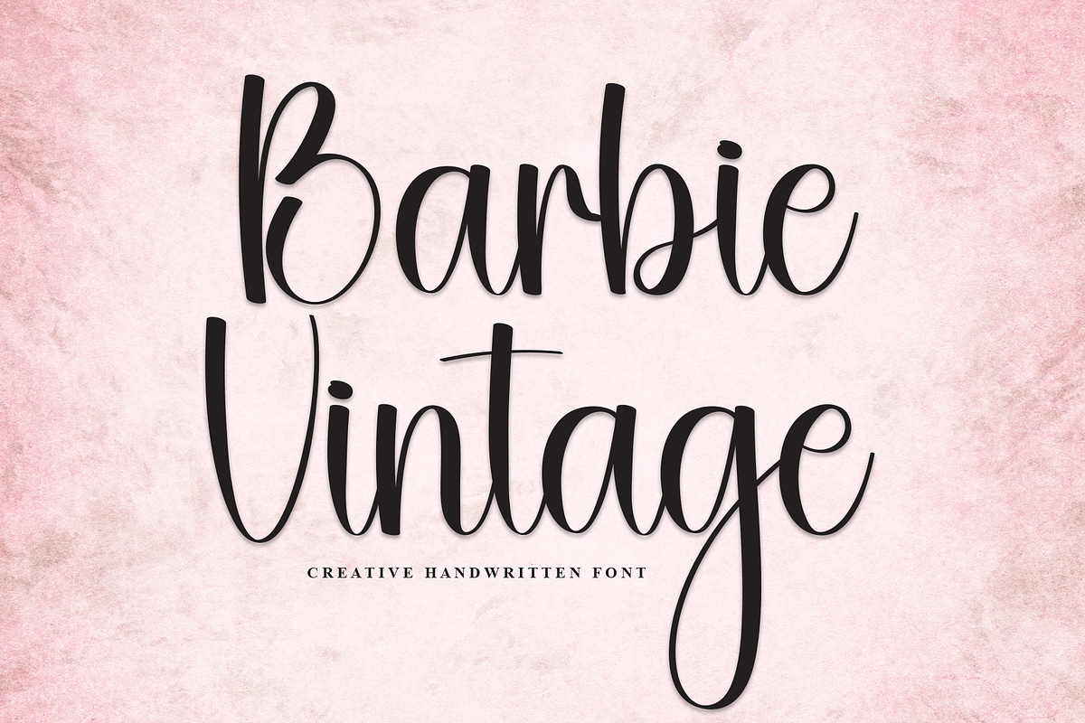 Barbie Vintage | Script Font, a Handwritten Font by Scratchones (Photo 1 of 8)