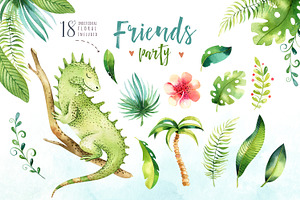 Friends Party. Tropical Collection