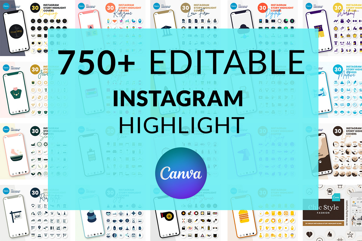 750+Instagram Story Highlight, a Social Media Template by ResumeFabs