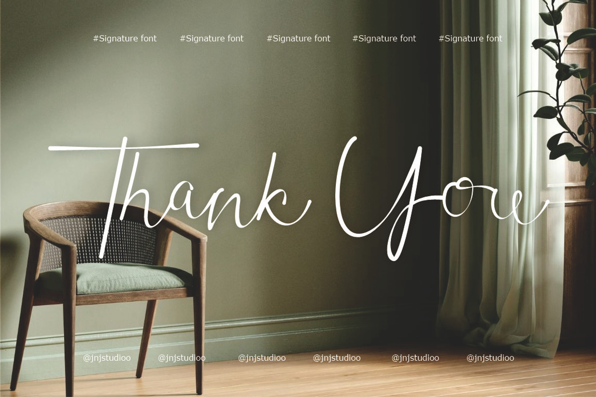 Thalune Script Font, a Script Font by JNJ Studio (Photo 9 of 9)