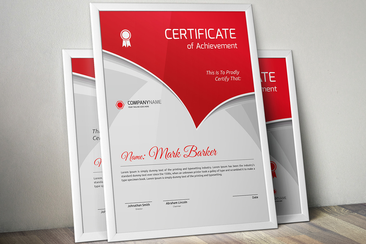 Certificate Word | PSD | AI, a Stationery Template by Curve Design (Photo 1 of 6)