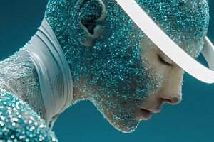 Cyborg Woman Digital Art Futuristic, an Abstract Photo by Pixeness Studio