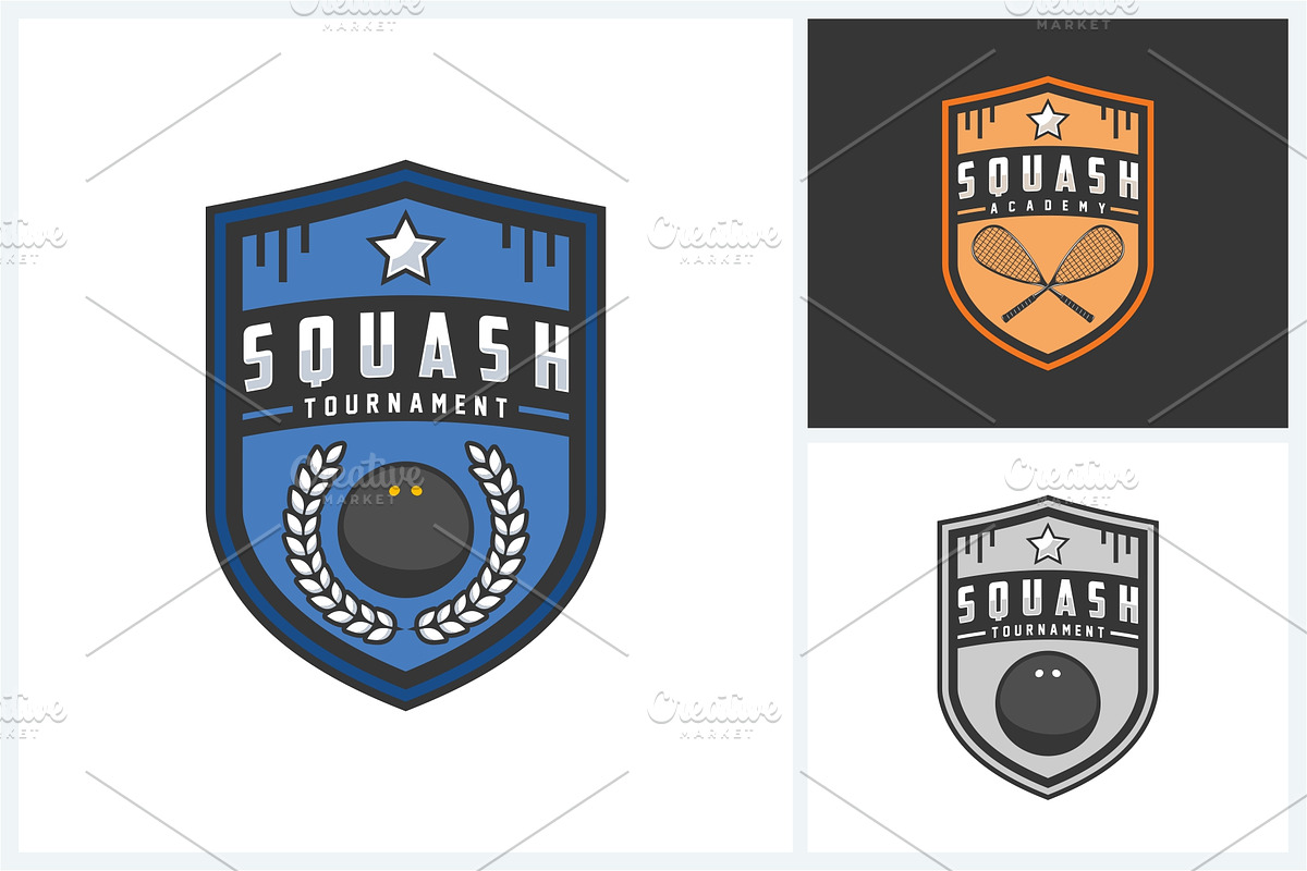 Squash logo sport design template, a Branding & Logo Template by jundio studio