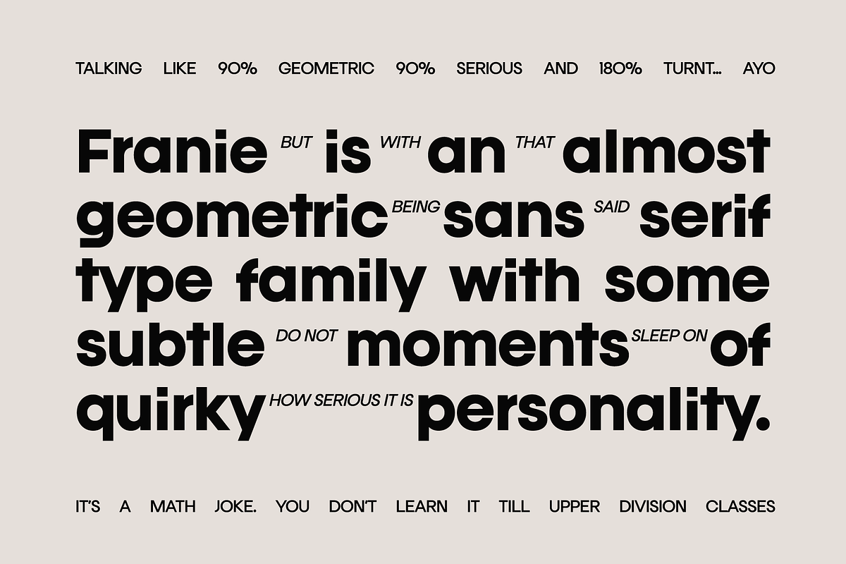 Franie Geometric Sans Family, a Font by That That Creative (Photo 7 of 16)