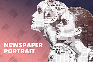 Newspaper Portrait PS Action