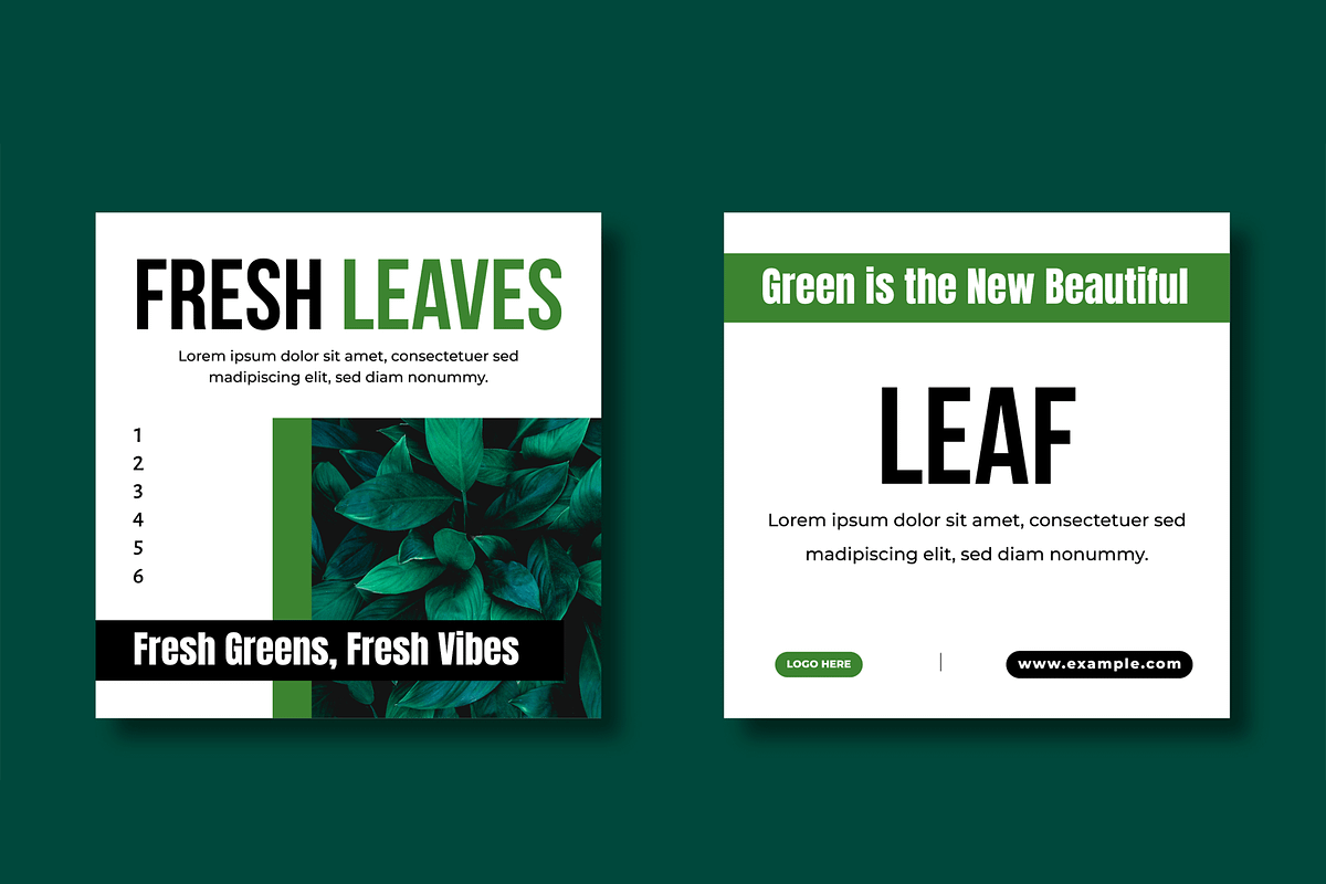 Botanical Social Media Post Template, a Social Media Template by MightyDesign (Photo 3 of 8)