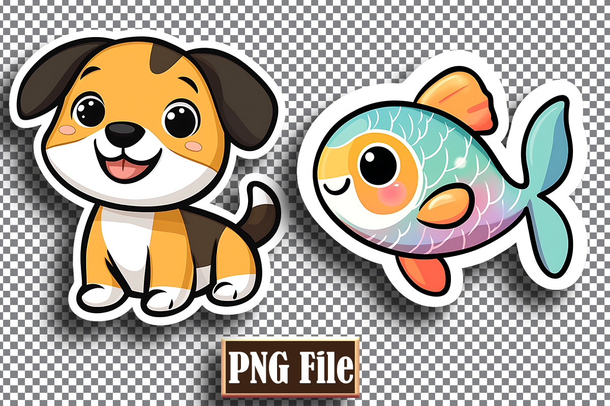 Cute Animal Stickers Bundle, an Animal Illustration by protabsorkar11 (Photo 5 of 8)