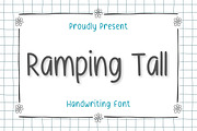 Ramping Tall, a Handwritten Font by Aisyah (Thumbnail 1 of 5)
