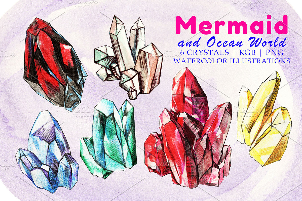 Mermaid and Ocean World, an Illustration by Nadiia Hanina (Photo 3 of 9)