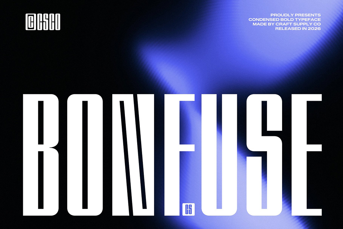 CS Bonfuse – Condensed Font, a Sans Serif Font by Craft Supply Co. (Photo 1 of 8)
