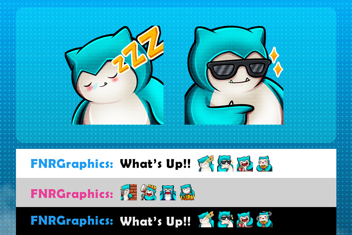Snorlax Twitch Emote – Pokemon Emote, an Illustration by FNR Graphics (Photo 2 of 6)