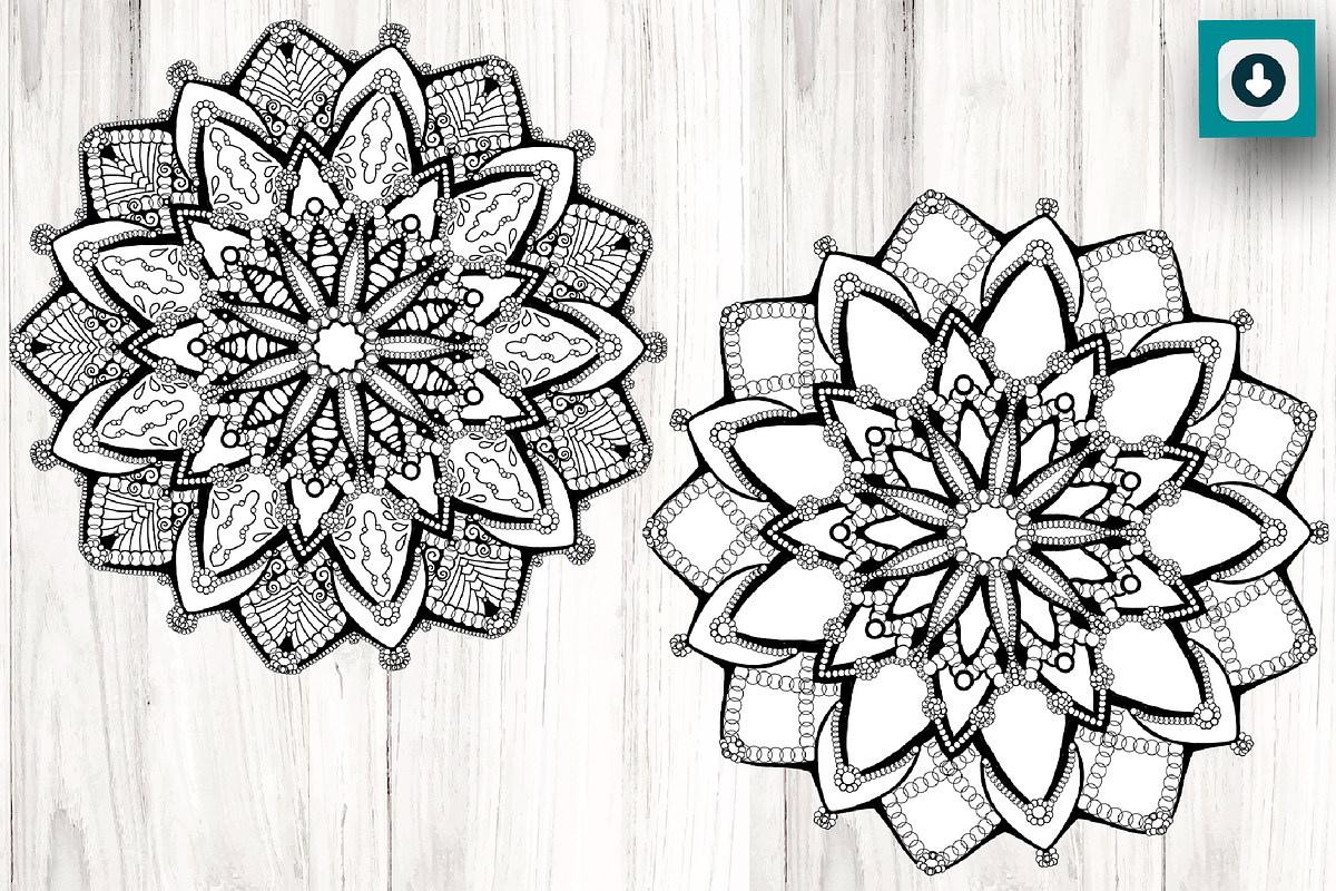 Round Hand drawn Mandalas Meditation, a Graphic by Vibrant Design Shop (Photo 5 of 6)
