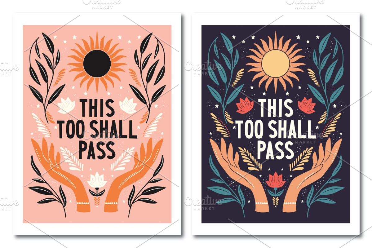 This Too Shall Pass Poster Design, a Decorative Illustration by Blue Lela Design (Photo 1 of 3)