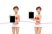 35 Promo Mock-Ups w/ Swimsuit Jenny, an iPad Mockup by Oleg Ribar (Thumbnail 7 of 30)