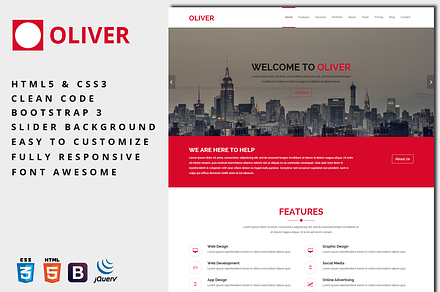 Oliver - One-Page Business Template