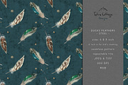 Duck Feathers Seamless Pattern Steel, a Pattern Graphic by Tatra Cottage Designs (Thumbnail 1 of 4)
