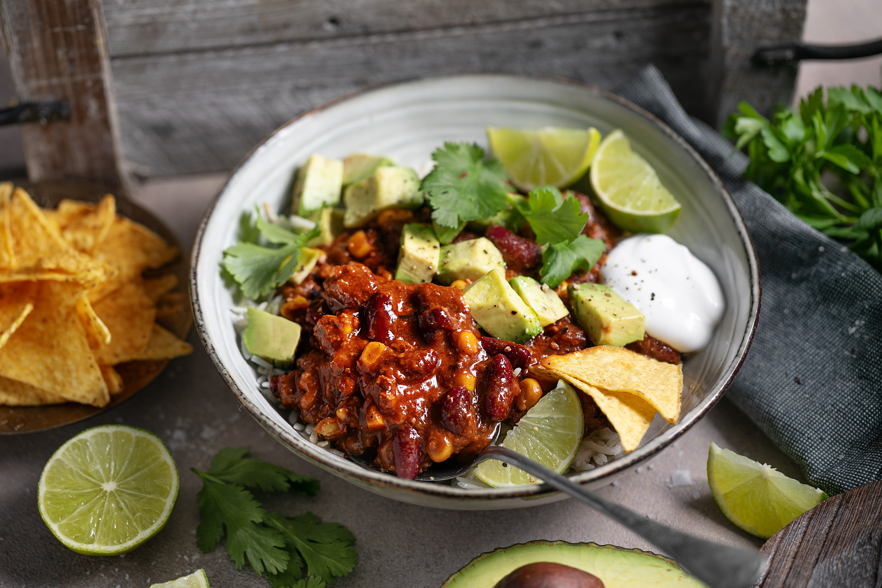 Vibrant and appetizing Mexican food, a Photo by Valeria Art