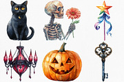 Whimsigoth Halloween Clipart, an Illustration by Canvas Craft (Thumbnail 2 of 8)