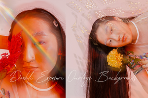 Double Exposure Overlays Backgrounds
