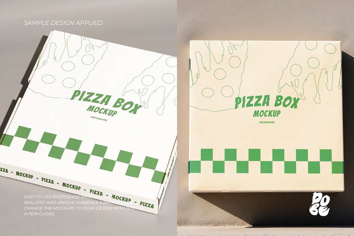 Pizza Box Mockup Set - Vol 3, a Product Mockup by DOBE Studio (Photo 2 of 4)