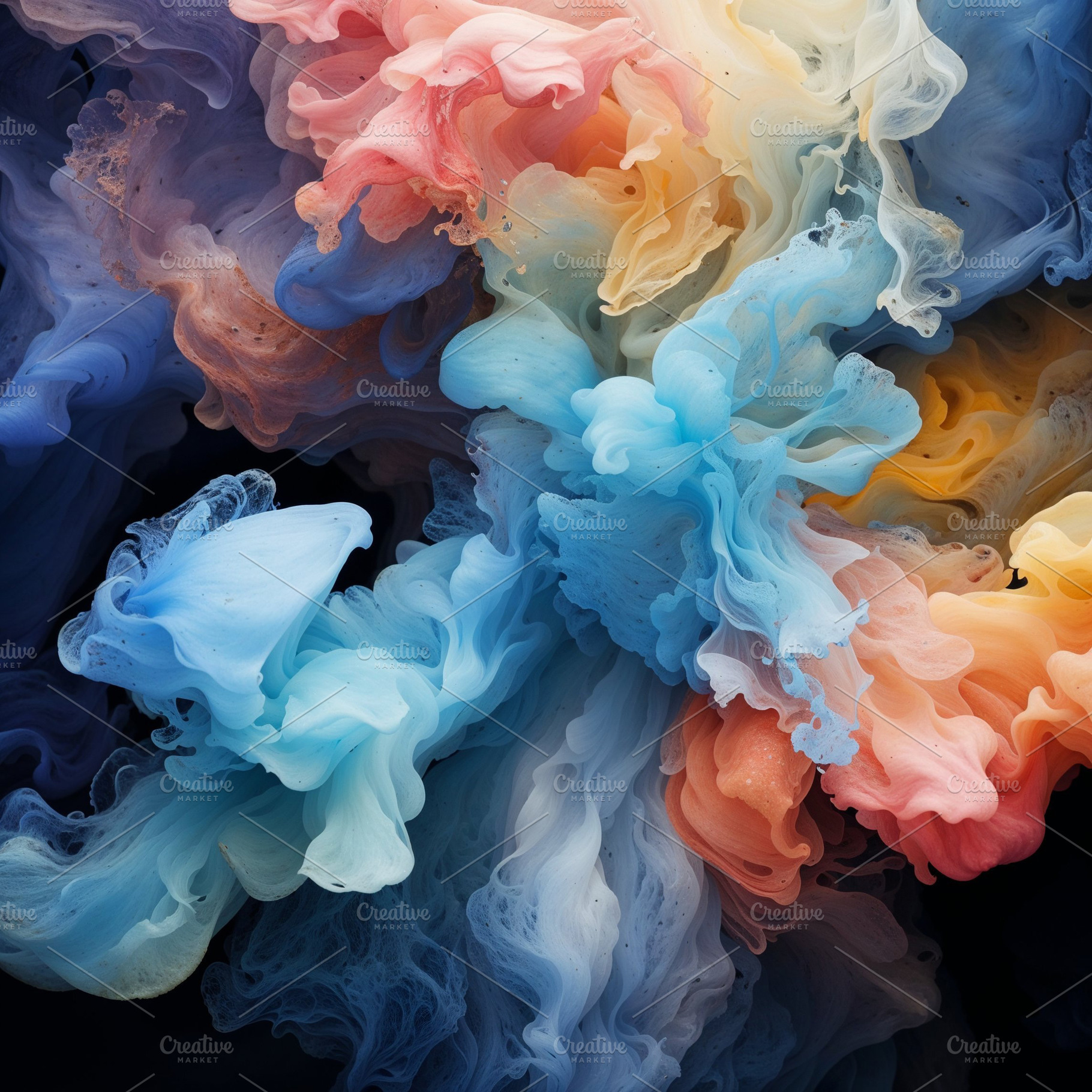Colored smoke swirls background, a Photo by My Creative Corner