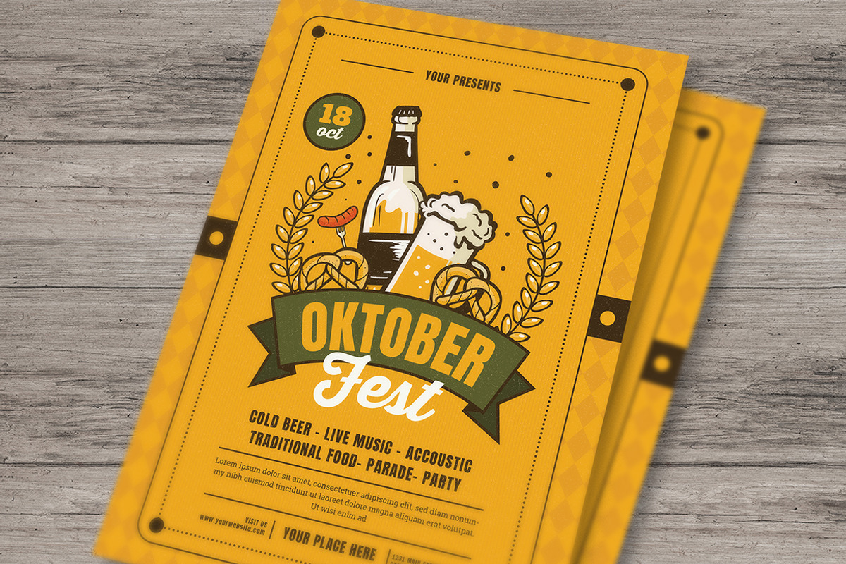 October Festival Flyer, a Flyer Template by VectorVactory