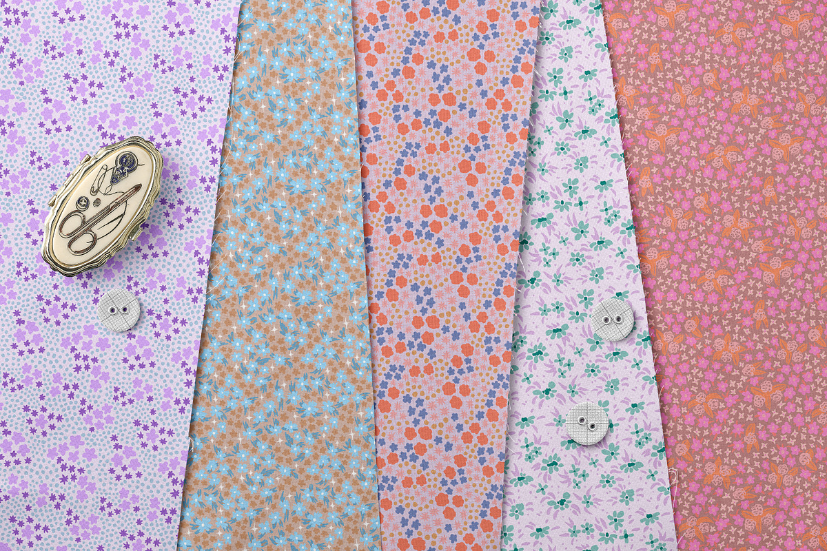 Retro Ditsy Seamless Patterns, a Pattern Graphic by Lagmar Design (Photo 10 of 12)