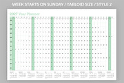 Year Planner 2027 (YP025-27-R), a Stationery Template by mikhailmorosin (Thumbnail 5 of 5)