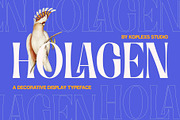 Holagen - A Decorative Display Font, a Handwritten Font by Koplexs Studio (Thumbnail 1 of 10)