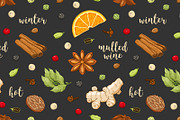 Pattern with mulled wine spices, a Pattern Graphic by Primula`s shop (Thumbnail 3 of 3)