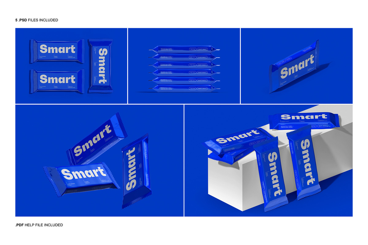 Snack Bar Mockup Set, a Packaging Mockup by Renderteam (Photo 2 of 12)