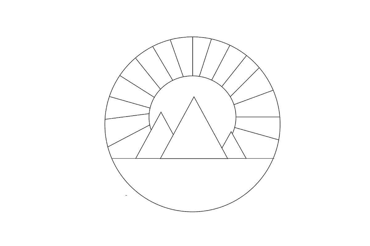 Geometric Mountain Burst, an Object Graphic by Jessica Fadel Design (Photo 2 of 2)