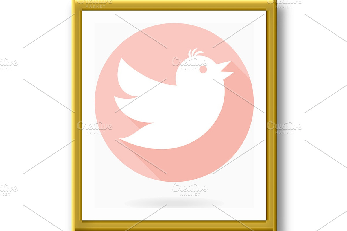 Flying Bird Flat Icon, an Outline Icon by FineArtStudio (Photo 3 of 3)