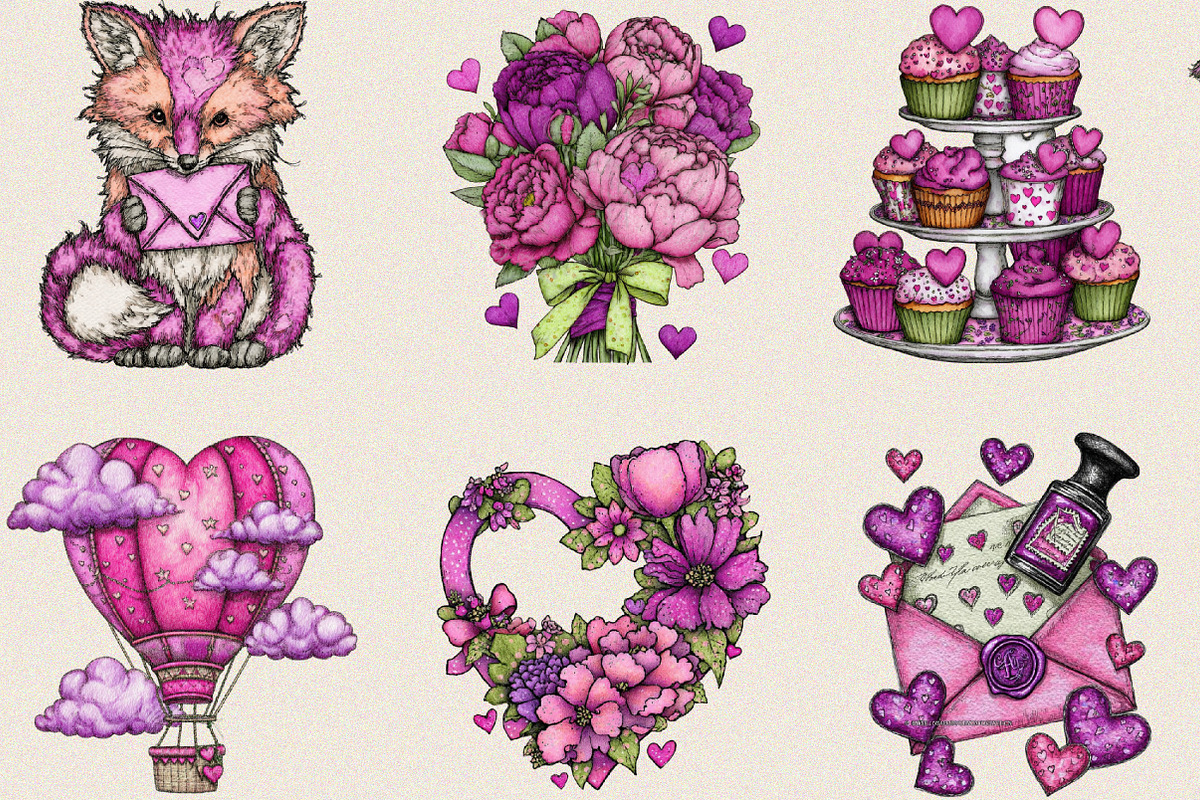Happy Valentine's Day Clipart Bundle, an Illustration by SVGArt (Photo 2 of 8)