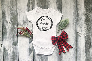 Baby Clothing Christmas Mockup