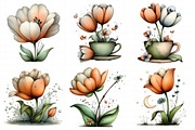 Whimsical Spring Tulip Flower Clipar, an Illustration by Daily.Designs (Thumbnail 4 of 8)