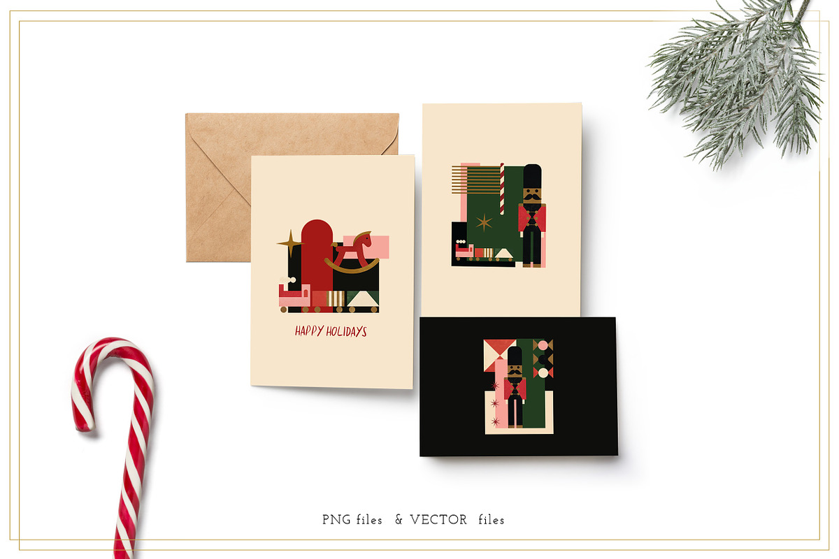 Abstract Christmas Set, an Illustration by All This Concept (Photo 5 of 10)