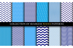 Seamless Waves Different Patterns