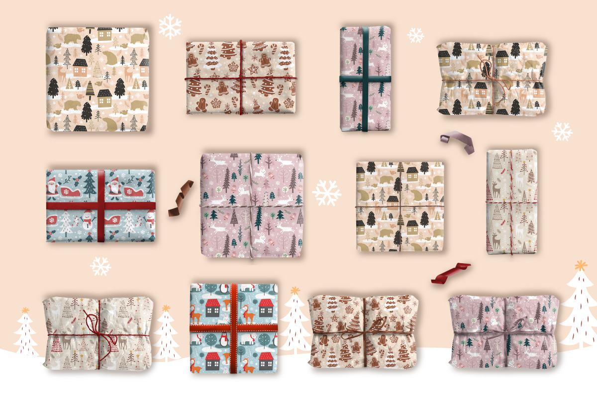 Joyful Christmas Seamless Patterns, a Pattern Graphic by DrawStudio1988 (Photo 3 of 7)