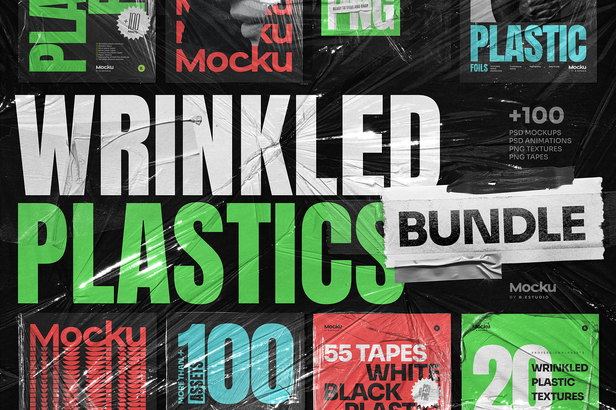 Plastic textures bundle, a Texture Graphic by Mocku (Photo 4 of 21)