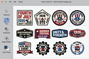 4th July 2026 Event Badge EPS Bundle, an Object Graphic by NH graphic (Thumbnail 5 of 10)