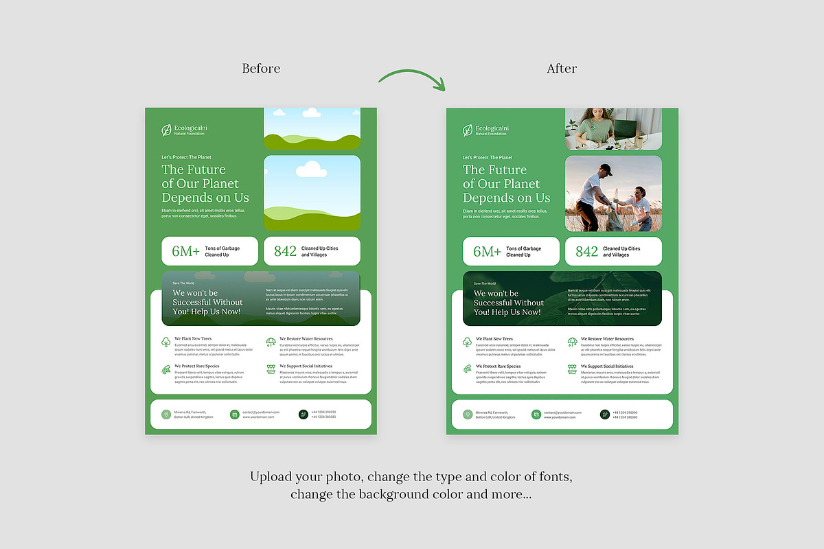 Ecology Foundation Flyer Template, a Flyer Template by artbart (Photo 9 of 9)