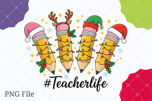 Christmas Pencils Png,teacher png, an Illustration by designcity5