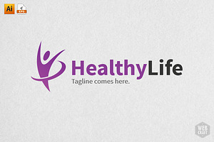 Healthy Life Logo Template
