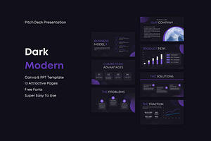 Dark Modern Pitch Deck Presentation