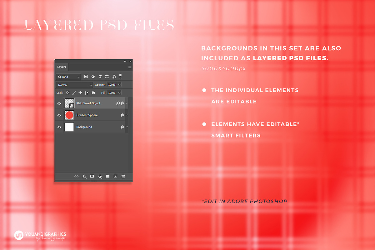 Plaid Gradient Backgrounds, a Background Graphic by Youandigraphics (Photo 5 of 14)