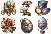 Steampunk Easter Sublimation Clipart, an Illustration by DreamCafeArt (Thumbnail 2 of 5)